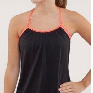 Ivivva by Lululemon Black and Orange Tank Top